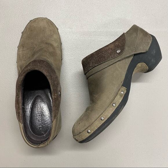 Merrell Brown Drizzle Mule Clogs Shoe Leather Womens Size 8 - Picture 1 of 7